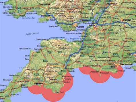 Map Uk South Coast - Direct Map