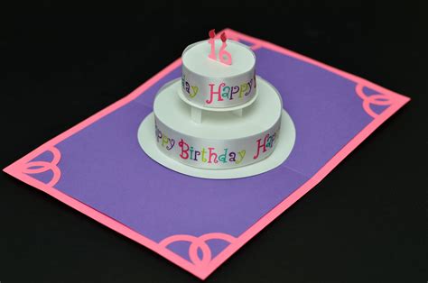 Birthday Cake Pop Up Card Template | The Cake Boutique