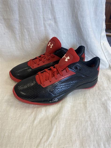 under armour micro black red basketball sneaker size … - Gem