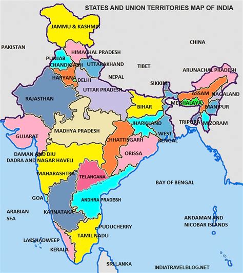 States And Territories Of India Map Stock Photography Transparent Png ...