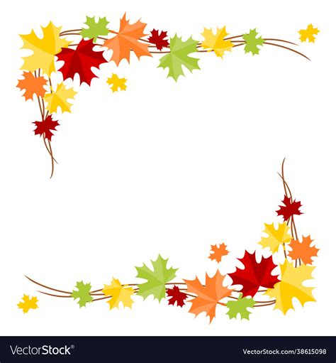 Fall Leaves Border Svg