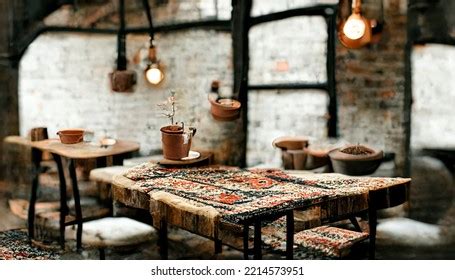 Rustic Coffee Shop Interior