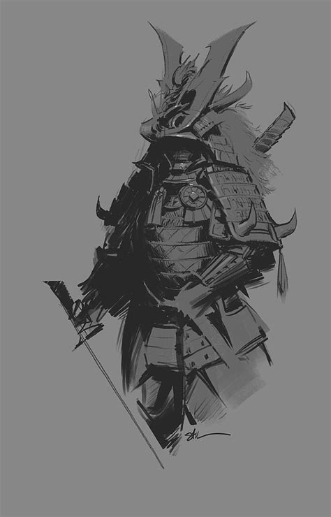 Samurai Illustrations, Concept Paintings & Character Designs