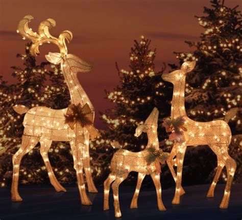 Outdoor Yard Lighted REINDEER FAMILY SET | Christmas