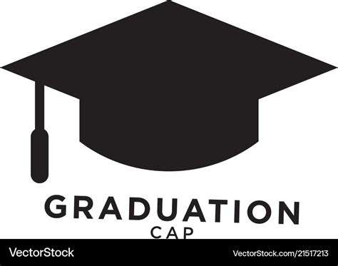 Graduation cap silhouette isolated Royalty Free Vector Image