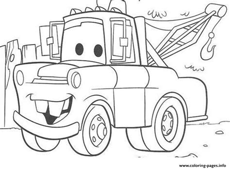 Disney Cars Mater Coloring Pages Printable