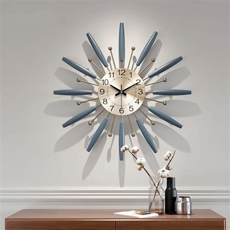 Large Metal Wall Clock Modern Design Creative Nordic Simple Atmosphere ...