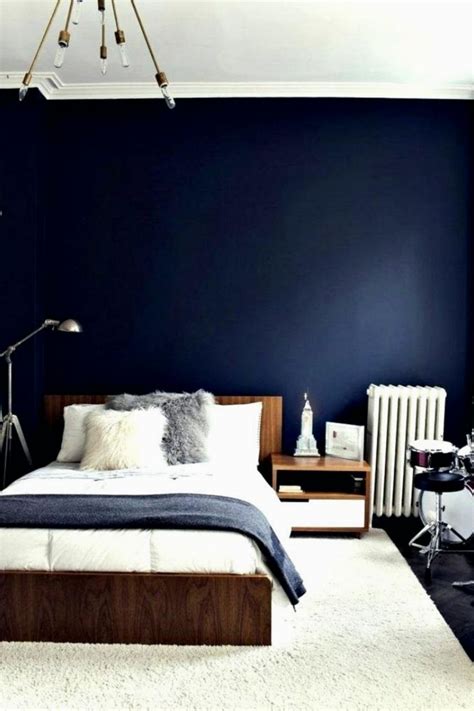 Midnight Blue Navy Blue Accent Wall Bedroom – BESTHOMISH