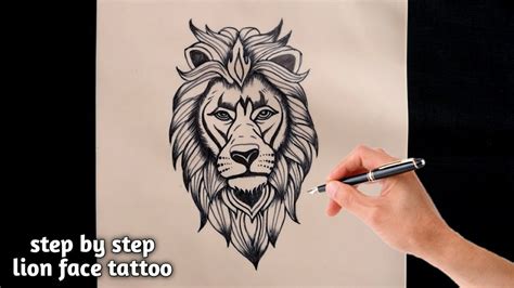 Roar with Style: Elevate Your Look with a Lion Face Tattoo!