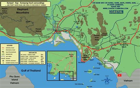 Kep, Cambodia Map. Courtesy Coastal Kep - Kampot information guide ...