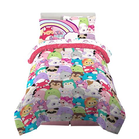 Franco Squishmallows Bedding Super Soft Comforter and Sheet Set with ...