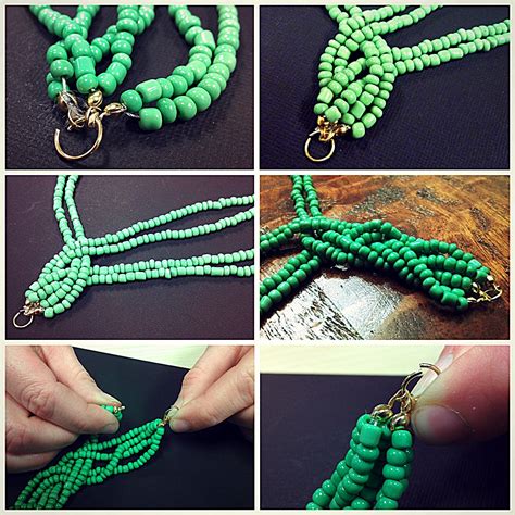 Bead Necklace: DIY Braided Bead Strand Tutorial | Beaded jewelry ...