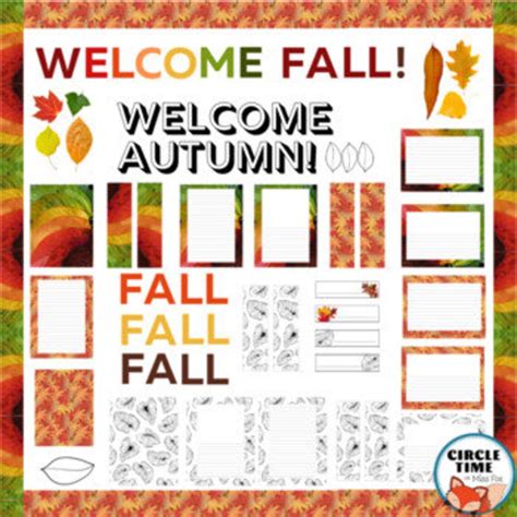 Fall Bulletin Board Display Fall Borders Autumn Theme - Etsy