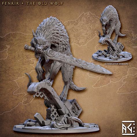 Dnd Fenrir Miniature Wolf Miniature DND Dungeons and Dragons D&D Dnd ...