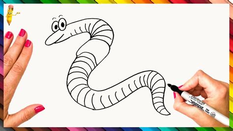 How To Draw A Worm Step By Step Easy