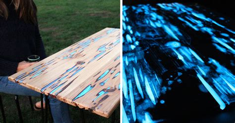 Awesome DIY Table With Glow-In-The-Dark Resin | DeMilked