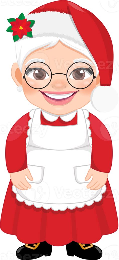 Cute Mrs. Claus standing and smilling cartoon character PNG 19838518 PNG