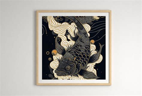 Koi Fish Wall Art Printable Japanese Art Fish Print - Etsy