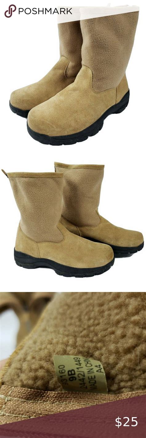 Lands End Womens 9 Suede and Fleece Winter Boots | Winter boots, Boots ...