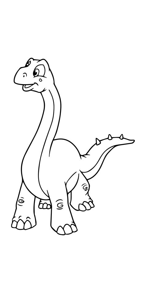 Kids Paint Dinosaur Coloring Page - Free Printable Coloring Pages for Kids