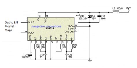 Inverter Circuit Diagram Using Sg3525 And Mosfet Inverter Ci