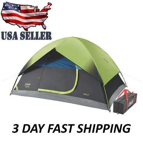 Coleman 4-Person Sundome Dark Room Dome Camping Tent with Easy Setup ...