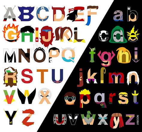 Marvelphabet, A Typographic Marvel Comics Alphabet by Mike Boon