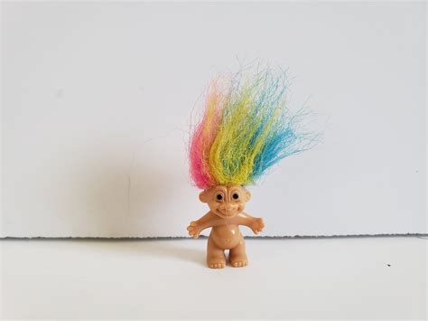 Vintage Russ Troll Doll Rainbow Hair Trolls 1 Mini - Etsy