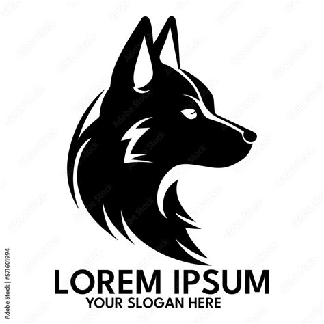 Husky silhouette, logo style vector illustration Stock Vector | Adobe Stock