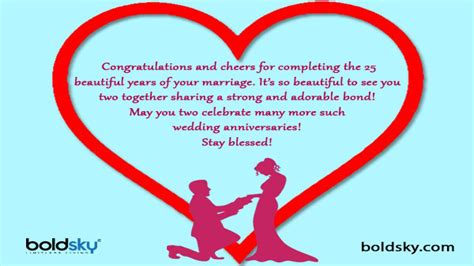 25th Wedding Anniversary Wishes, Quotes And Images For Couples ...