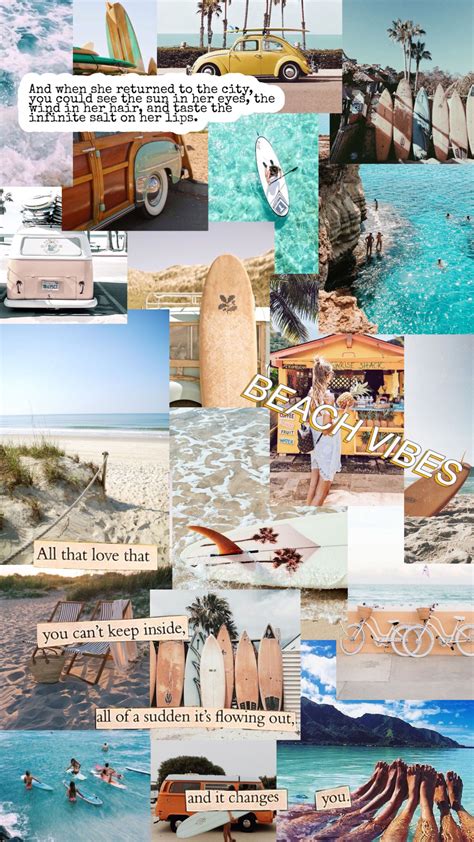 Beachy Aesthetic Wallpaper Collage