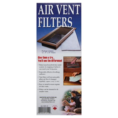 DUSTSTOP Air Vent Filters - 4" x 10" - 12-Pack AD-POLY24 | RONA