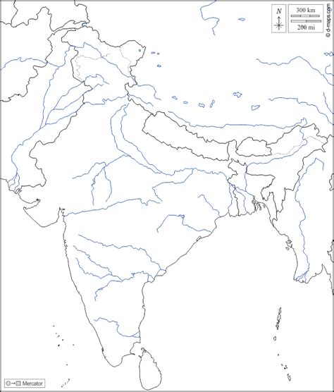 India Map Outline With Rivers - Get Latest Map Update