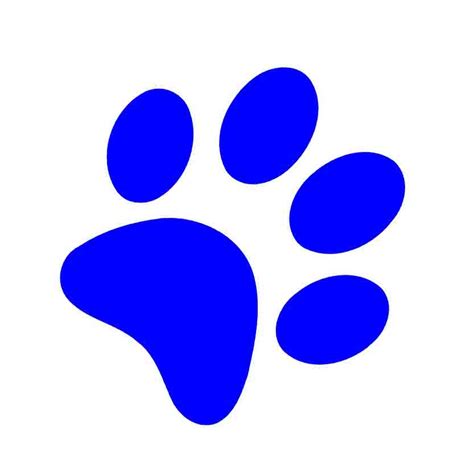 Blue Bulldog Paw Print - ClipArt Best