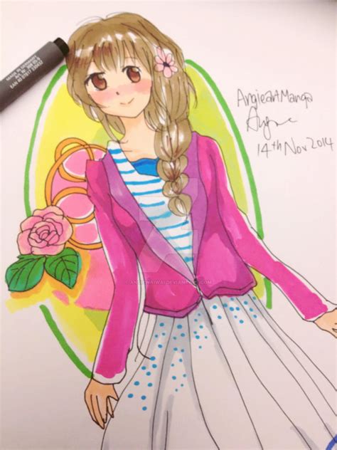 Anime Girl with copic marker 3 by angiewaiwai on DeviantArt