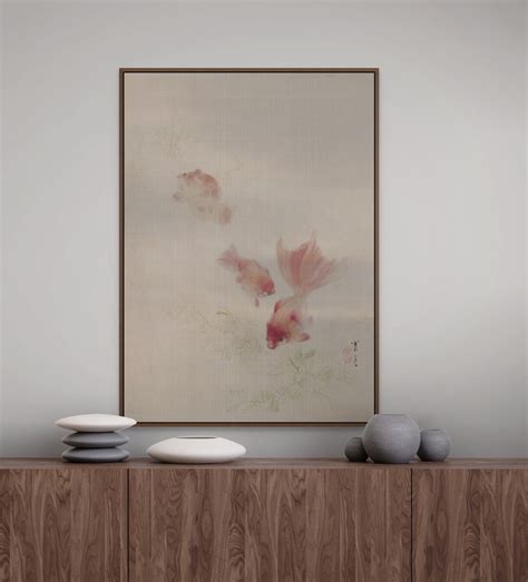 Koi Fish Art, Japanese Art, Japanese Art Print, Asian Art, Muted Tones ...