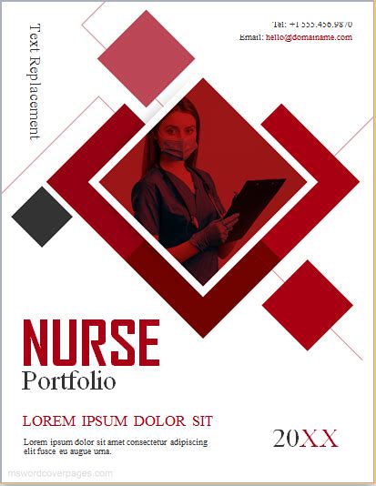 Nursing Portfolio Cover Page Templates | Download Files