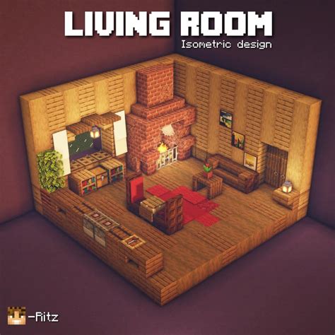 Cozy Living room design : Minecraftbuilds