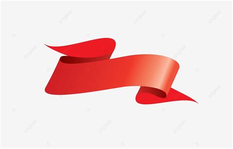 Red Ribbon Banner Vector Hd Images, Vector Red Ribbon Banner ...