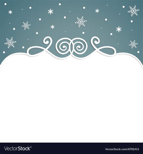 Frame christmas background with snowflakes Vector Image