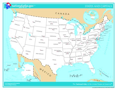 Image - US map - states and capitals.png - Critical Mass