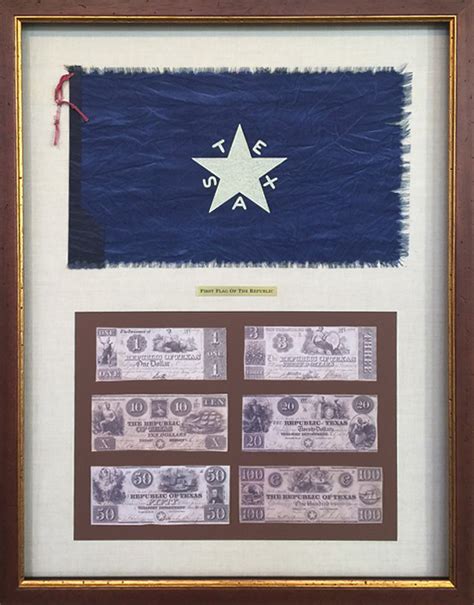 First Flag and Banknotes of the Republic of Texas - Gallery of the Republic