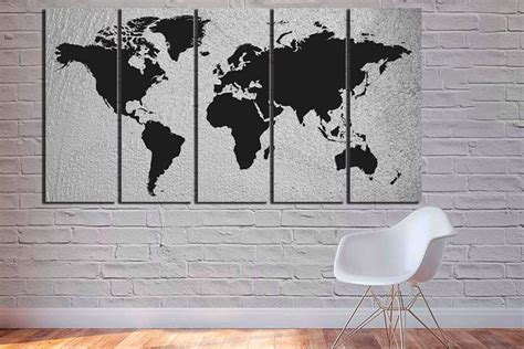 World Map Canvas World Map Print Map Wall Art Nursery Map - Etsy