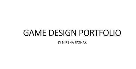 GAME DESIGN PORTFOLIO :: Behance