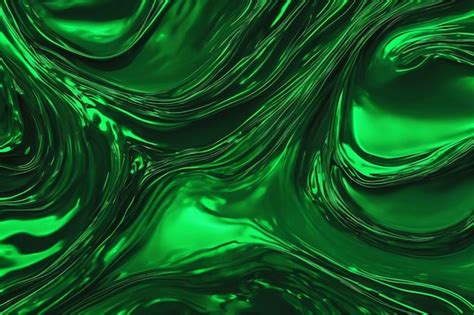 Premium AI Image | Abstract green slime background green liquid waves ...