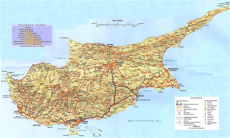 Cyprus beach map - Cyprus beaches map (Southern Europe - Europe)