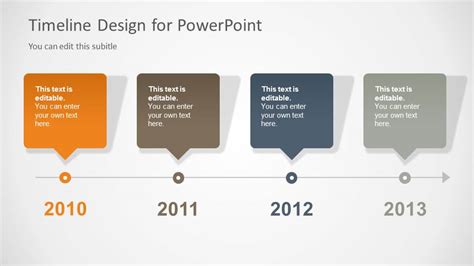 Timeline Slide Design for PowerPoint with 4 Milestones - SlideModel