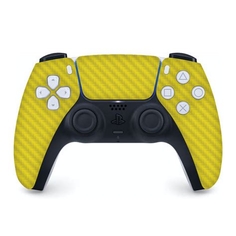 PlayStation 5 Controller Yellow Carbon Fiber Skin COS0003 – GeekIT