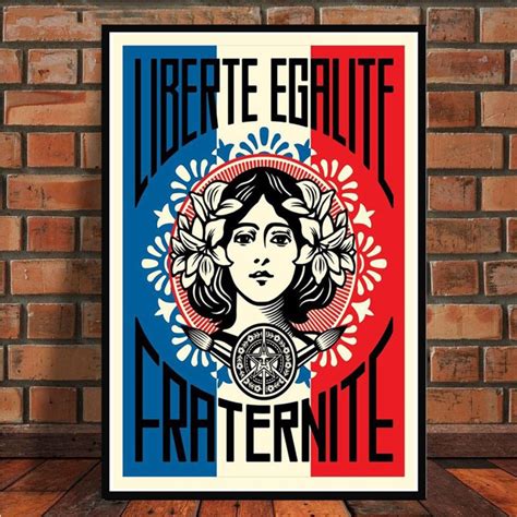 Liberte Egalite Fraternite Wall Art Poster French Vintage | Etsy