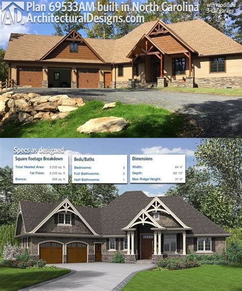 Plan 69533AM: 3 Bedroom Craftsman Home Plan | Craftsman house plans ...